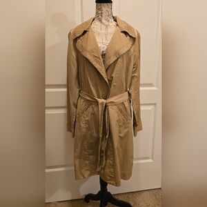 ambition Beige Trench Coat with Waist Tie Medium